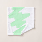 Minimalisme Abstracte kunst Bleek Turquoise Green Bad Handdoek (Wasdoekje)