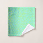 Minimalisme Abstracte kunst Bleek Turquoise Green  Bad Handdoek (Wasdoekje)