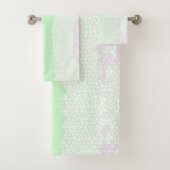 Minimalisme Abstracte kunst Bleek Turquoise Groene Bad Handdoek (Insitu)