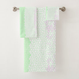 Minimalisme Abstracte kunst Bleek Turquoise Groene Bad Handdoek
