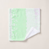 Minimalisme Abstracte kunst Bleek Turquoise Groene Bad Handdoek (Wasdoekje)