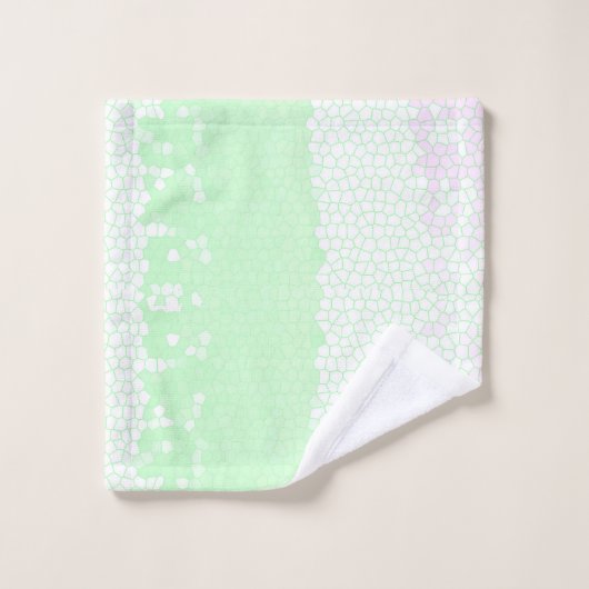 Minimalisme Abstracte kunst Bleek Turquoise Groene Bad Handdoek (Wasdoekje)