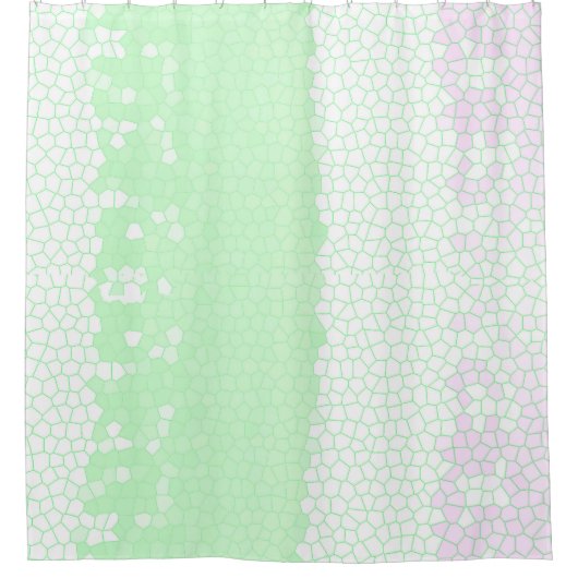 Minimalisme Abstracte kunst Bleek Turquoise Groene Douchegordijn (Voorkant)