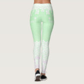 Minimalisme Abstracte kunst Bleek Turquoise Groene Leggings (Achterkant)