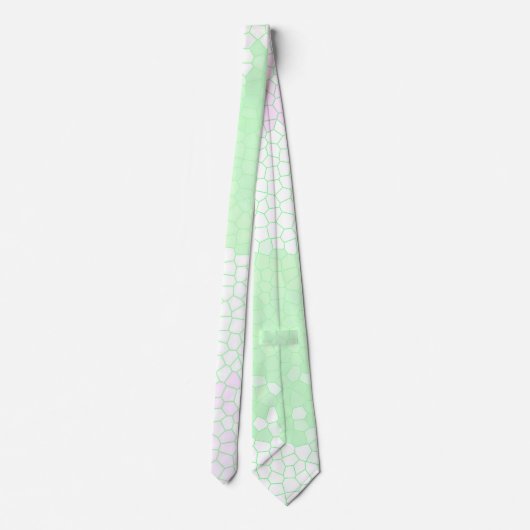 Minimalisme Abstracte kunst Bleek Turquoise Groene Stropdas (Achterkant)