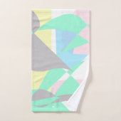 Minimalisme Abstracte Kunst Pastelgrijs Turquoise  Bad Handdoek (Handdoek)