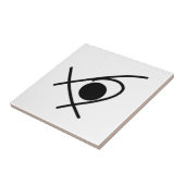 Minimalisme Abstracte kunst zwart-wit Tegeltje (Zijkant)