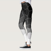 Minimalisme Abstracte kunstgrijze witte cellen Leggings (Links)
