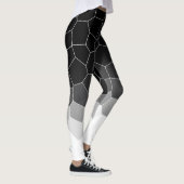 Minimalisme Abstracte kunstgrijze witte cellen Leggings (Rechts)