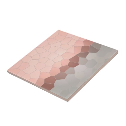 Minimalisme Abstracte kunstpasta grijze cellen Tegeltje (Zijkant)