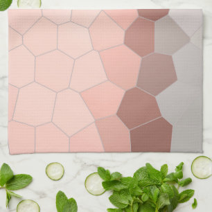 Minimalisme Abstracte kunstpasta grijze cellen Theedoek