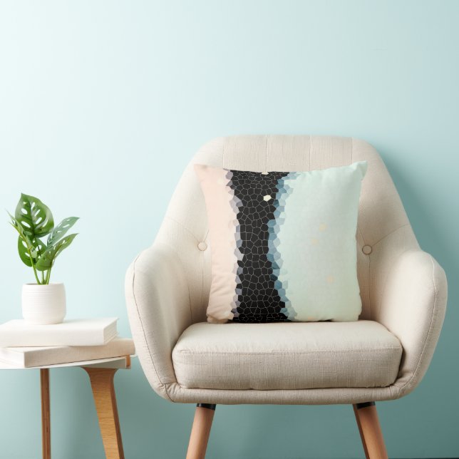 Minimalisme Abstracte kunstroze zwart Kussen (Stoel)