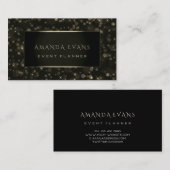 Minimalisme Beauty Black Framed Golden Spark Sepia Visitekaartje (Voorkant / Achterkant)