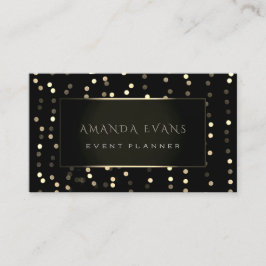Minimalisme Beauty Black met gulden Confetti Visitekaartje
