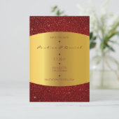 Minimalisme bespaart de datum van de gouden rode g save the date (Staand voorkant)