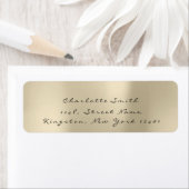 Minimalisme Black RSVP Champaigne Sepia Gold Etiket (Insitu)