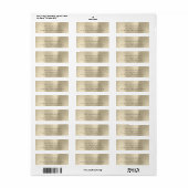 Minimalisme Black RSVP Champaigne Sepia Gold Etiket (Full Sheet)