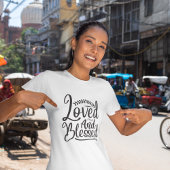 Minimalisme Black White Loved and Blessed T-shirt