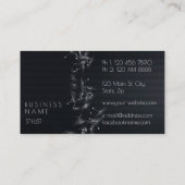 Minimalisme Dandelion Confetti Black Glam Vip Visitekaartje (Achterkant)