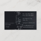 Minimalisme Dandelion Confetti Black Glam Vip Visitekaartje (Achterkant)