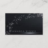 Minimalisme Dandelion Confetti Black Glam Vip Visitekaartje (Voorkant)