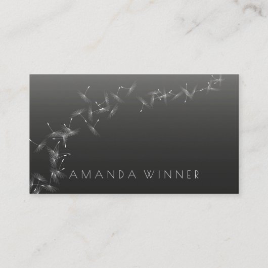 Minimalisme Dandelion Confetti Glam Vip Visitekaartje (Voorkant)