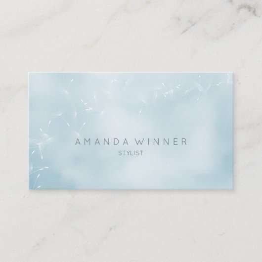 Minimalisme Dandelion Confetti Glass Ombre Visitekaartje (Voorkant)