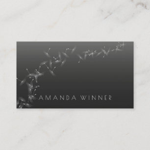 Minimalisme Dandelion Confetti Gray Black Glam Vip Visitekaartje
