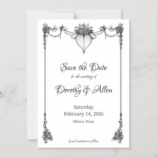  minimalisme Dunne Magnetische Kaart Magnetische Uitnodiging (Voorkant)