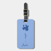 Minimalisme Eenvoudige Bloem Bagage Label (Voorkant verticaal)