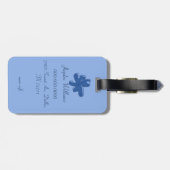 Minimalisme Eenvoudige Bloem Bagage Label (Achterkant horizontaal)