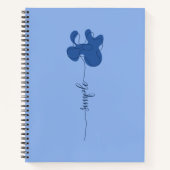 Minimalisme Eenvoudige Bloem Notitieboek (Voorkant)