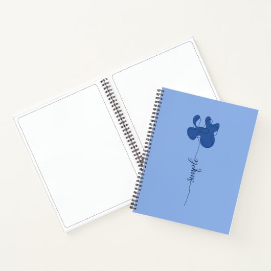 Minimalisme Eenvoudige Bloem Notitieboek (Binnen)