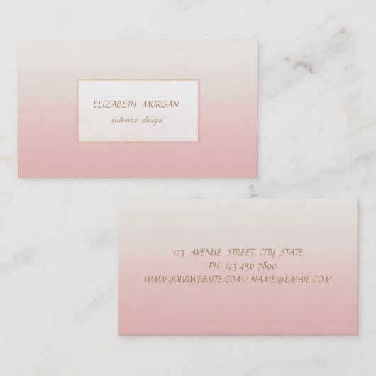 Minimalisme ellegant Modern Visitekaartje (Voorkant / Achterkant)