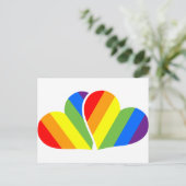 Minimalisme en trots: Regenboog hart  Briefkaart (Staand voorkant)