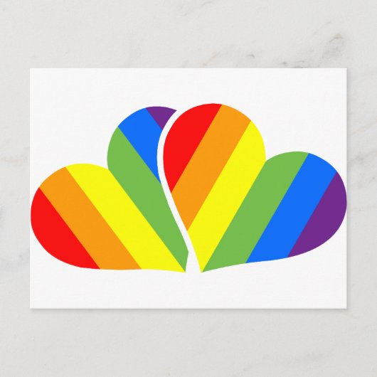 Minimalisme en trots: Regenbooghart  Briefkaart (Voorkant)