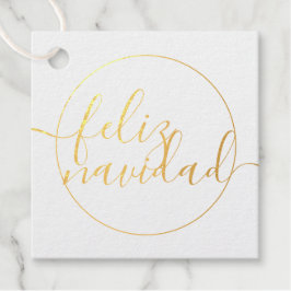 Minimalisme Feliz Navidad Typografie Kerst Bedankjes Labels