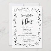 Minimalisme Floral Wedding Repetitie Diner Uitnodi Kaart (Voorkant)