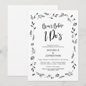 Minimalisme Floral Wedding Repetitie Diner Uitnodi Kaart (Voorkant / Achterkant)