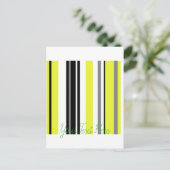 Minimalisme Gele Zwarte Strepen Briefkaart (Staand voorkant)