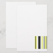 Minimalisme Gele Zwarte Strepen Briefpapier (Voorkant / Achterkant)