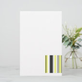 Minimalisme Gele Zwarte Strepen Briefpapier (Staand voorkant)