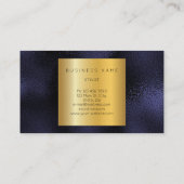 Minimalisme Glam Blue Navy Gold Metallic Vip Visitekaartje (Achterkant)