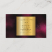 Minimalisme Glam Red Wine Gold Metallic Vip Visitekaartje (Achterkant)