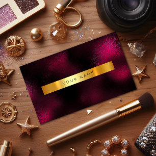 Minimalisme Glam Red Wine Gold Metallic Vip Visitekaartje