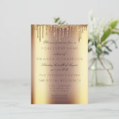 Minimalisme Glitterende Druppels Goud Verjaardag S Kaart (Staand voorkant)