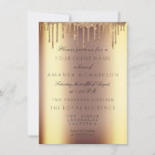 Minimalisme Glitterende Druppels Goud Verjaardag S Kaart (Voorkant)