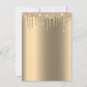 Minimalisme Glitterende Druppels Gouden Verjaardag Kaart (Achterkant)