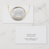 Minimalisme Gold White Glass Ball Circles Visitekaartje (Voorkant / Achterkant)