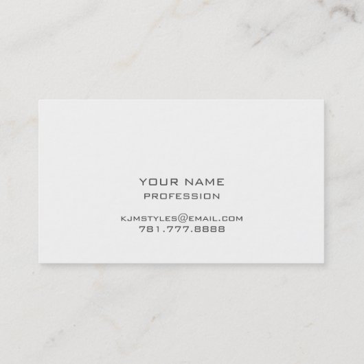 Minimalisme Gold White Glass Ball Circles Visitekaartje (Achterkant)